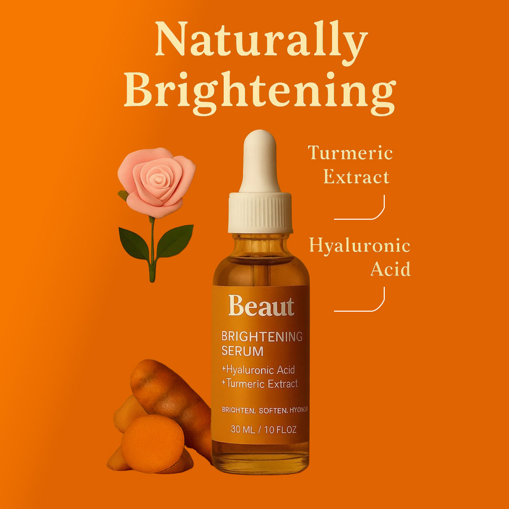 Turmeric + Hyaluronic Acid: Brightening Serum for Soft, Even Skin