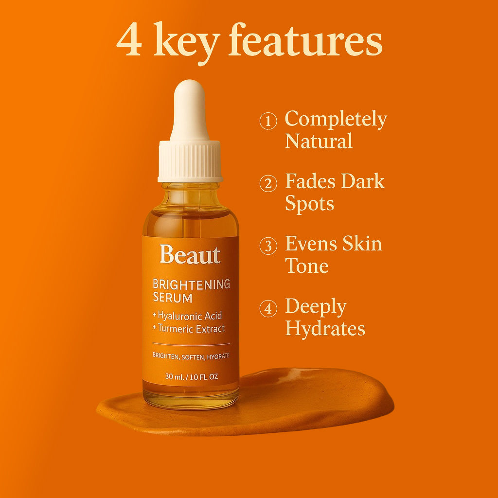 Turmeric + Hyaluronic Acid: Brightening Serum for Soft, Even Skin
