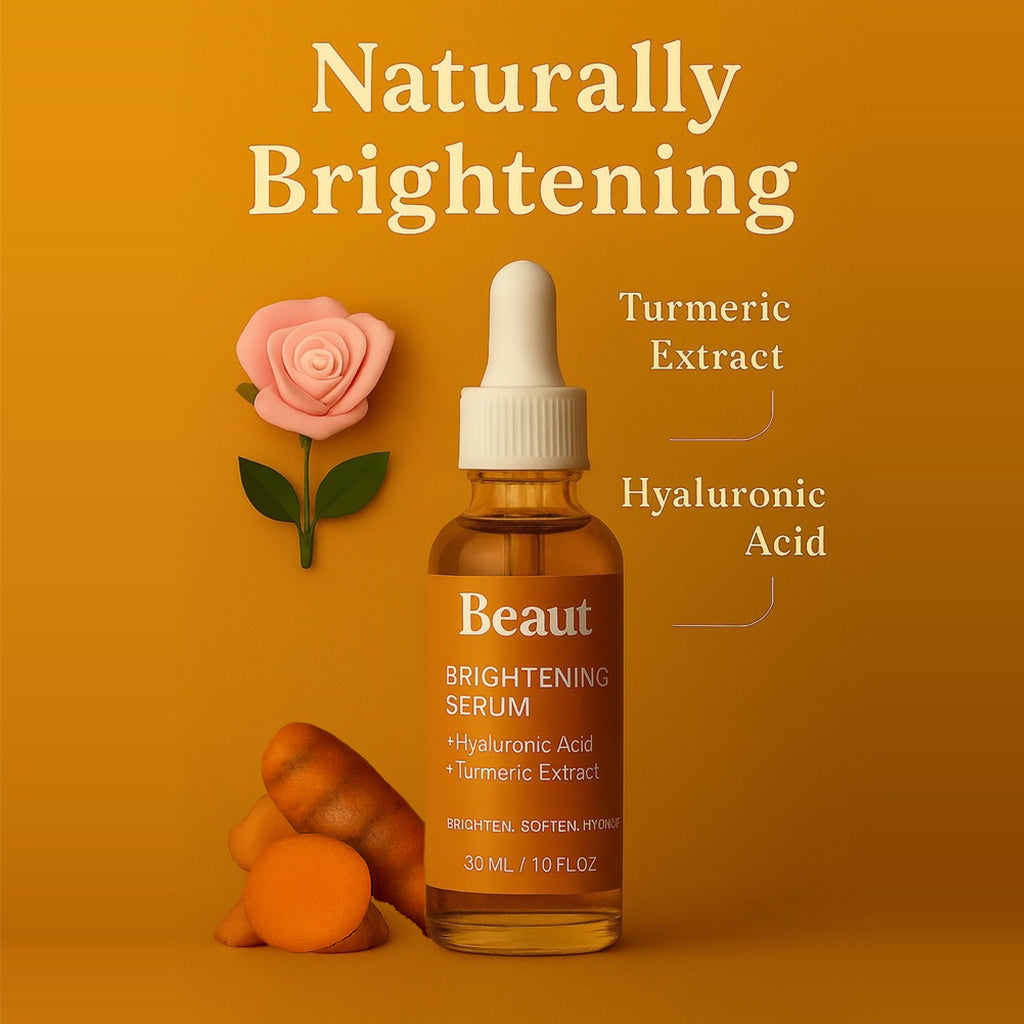 Turmeric + Hyaluronic Acid: Brightening Serum for Soft, Even Skin